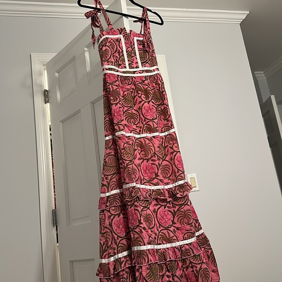 Chakeris Pink Floral Maxi Dress - Picture 1 of 2